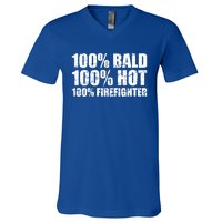 Hot And Bald Firefighter For Fire Gift V-Neck T-Shirt