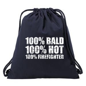 Hot And Bald Firefighter For Fire Gift Drawstring Bag