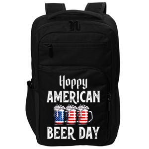 Hoppy American Beer Day Usa Flag Beer Lover Craft Brewer Cool Gift Impact Tech Backpack