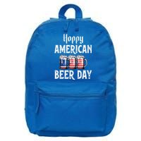 Hoppy American Beer Day Usa Flag Beer Lover Craft Brewer Cool Gift 16 in Basic Backpack