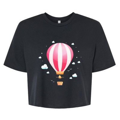 Hot Air Balloon Ride Festival Bella+Canvas Jersey Crop Tee