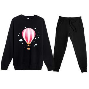 Hot Air Balloon Ride Festival Premium Crewneck Sweatsuit Set