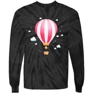 Hot Air Balloon Ride Festival Tie-Dye Long Sleeve Shirt