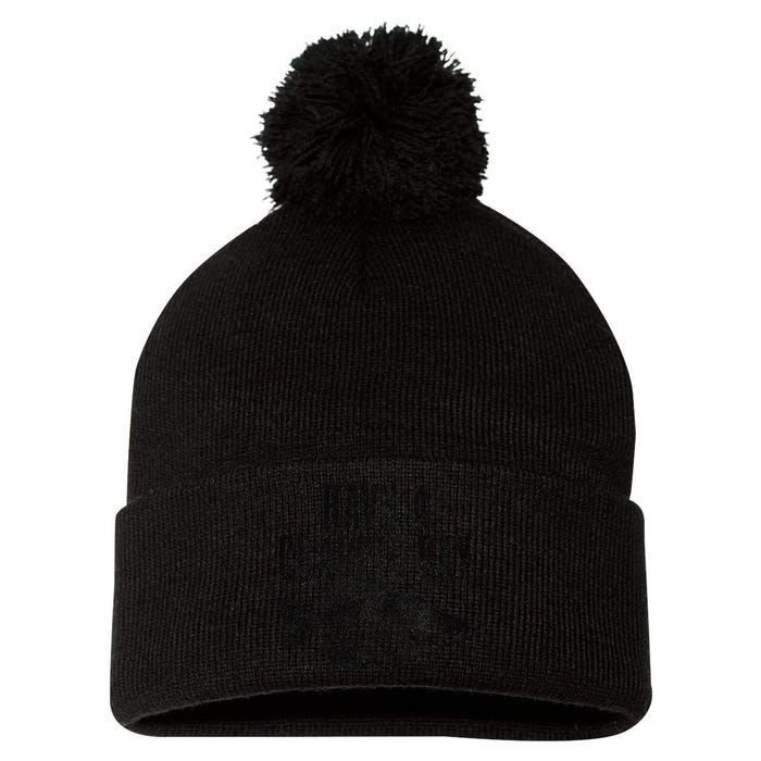 Have A Crappie Day Funny Crappie Fishing Fisherman Fish Pom Pom 12in Knit Beanie