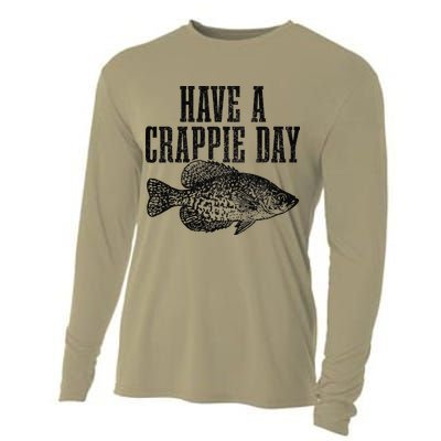 Have A Crappie Day Funny Crappie Fishing Fisherman Fish Cooling Performance Long Sleeve Crew