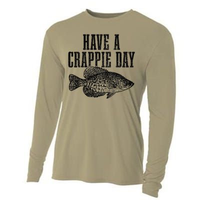 Have A Crappie Day Funny Crappie Fishing Fisherman Fish Cooling Performance Long Sleeve Crew