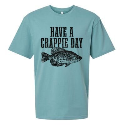 Have A Crappie Day Funny Crappie Fishing Fisherman Fish Sueded Cloud Jersey T-Shirt