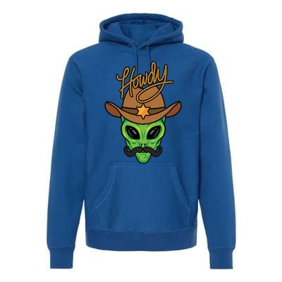 Howdy Alien Cow Funny Gift Funny Halloween Space Alien Costume Cool Gift Premium Hoodie