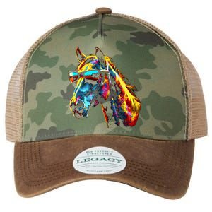 Horse Artwork Colourful Sunglasses Animal Horse Legacy Tie Dye Trucker Hat