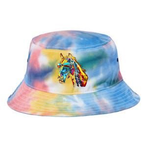 Horse Artwork Colourful Sunglasses Animal Horse Tie Dye Newport Bucket Hat