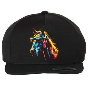 Horse Artwork Colourful Sunglasses Animal Horse Wool Snapback Cap