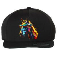 Horse Artwork Colourful Sunglasses Animal Horse Wool Snapback Cap