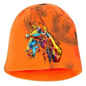 Horse Artwork Colourful Sunglasses Animal Horse Kati - Camo Knit Beanie