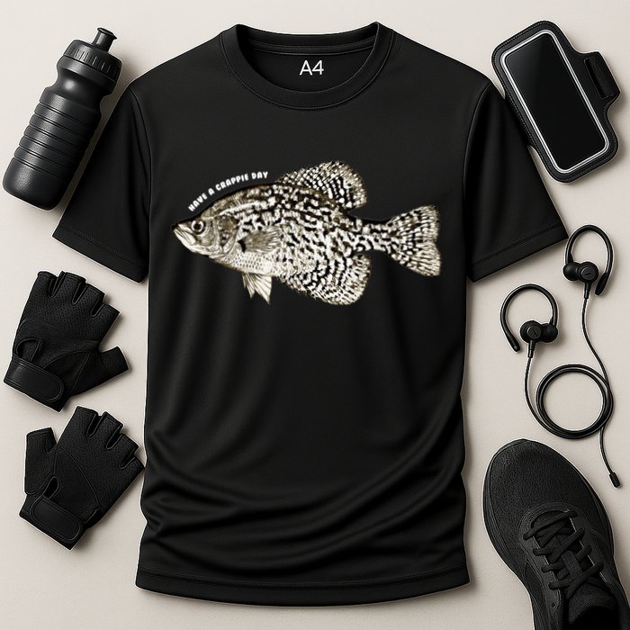 Have A Crappie Day Fishing Cool Gift Cooling Performance Crew T-Shirt