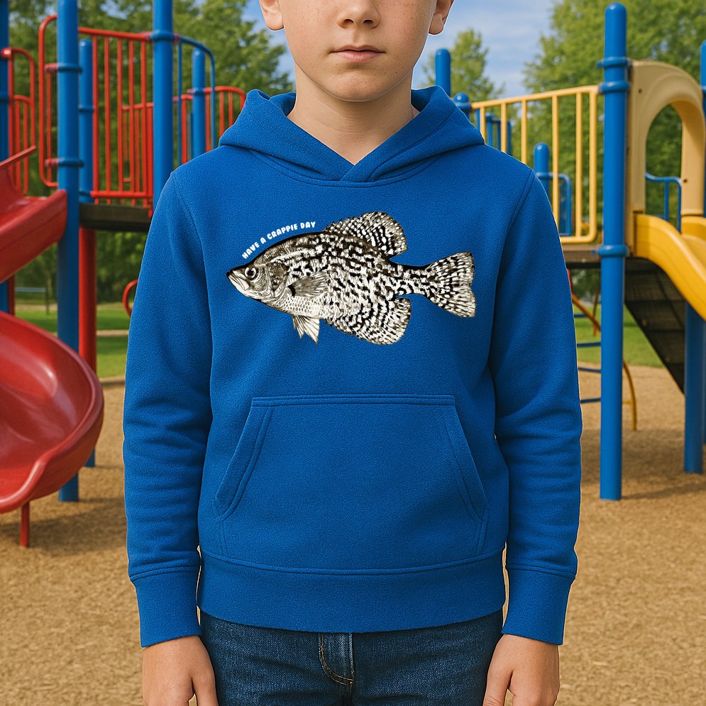 Have A Crappie Day Fishing Cool Gift Kids Hoodie