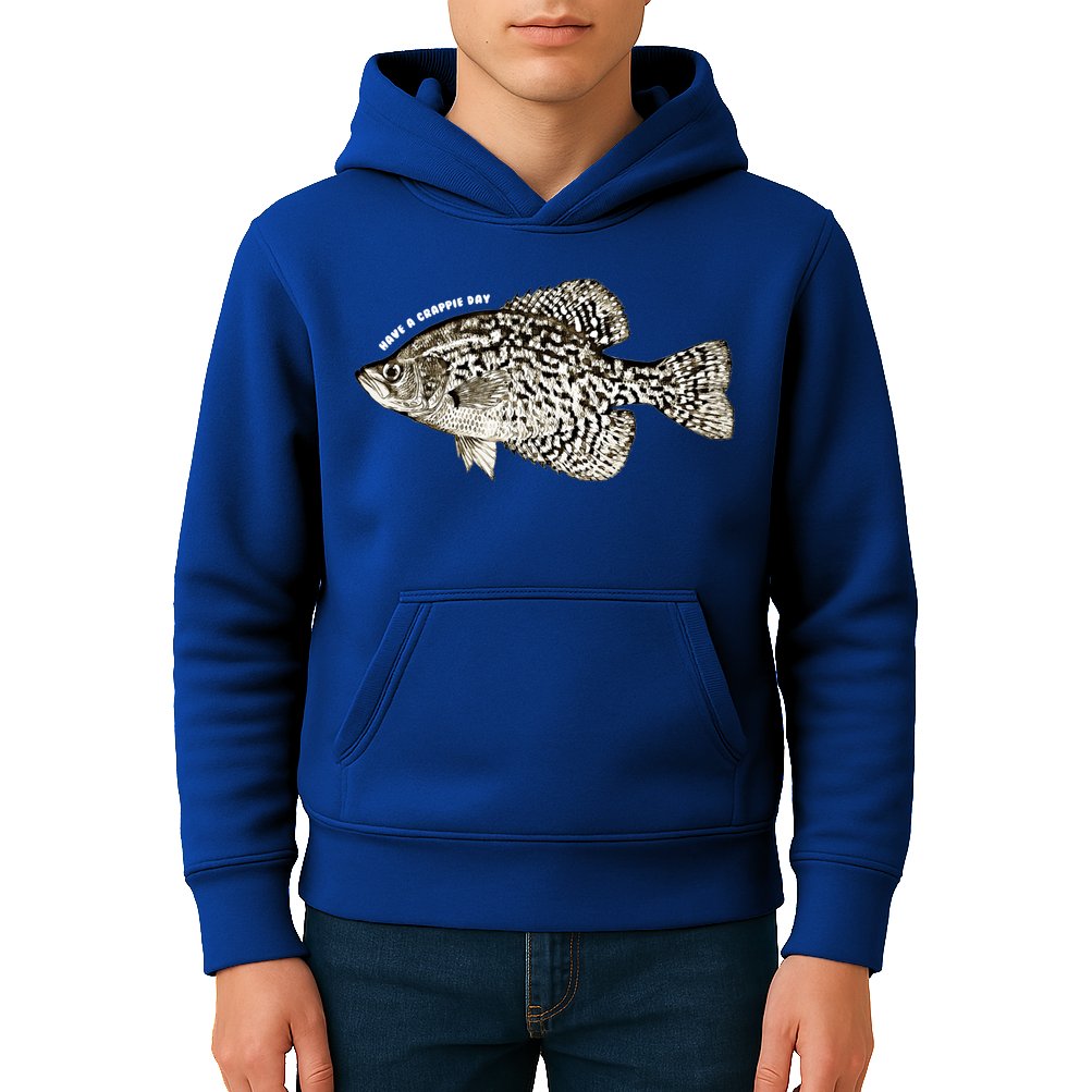 Have A Crappie Day Fishing Cool Gift Kids Hoodie