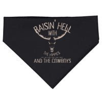 Hippies And Cowboys Western Cowhide Cowgirls USA-Made Doggie Bandana