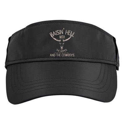 Hippies And Cowboys Western Cowhide Cowgirls Adult Drive Performance Visor