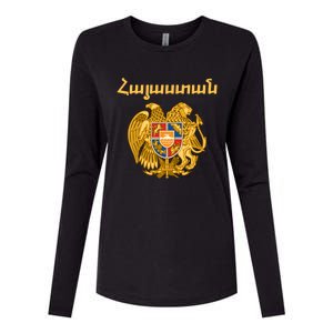 Hayastan Aria Coat Of Arms Cool Gift Arian Emblem Souvenir Gift Womens Cotton Relaxed Long Sleeve T-Shirt