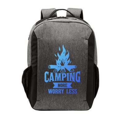 Hiking And Camping More Worry Less Nature Campfire Graphic Great Gift Vector Backpack