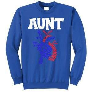 Heart Aunt Congenital Heart Defect Awareness Month Warrior Gift Tall Sweatshirt