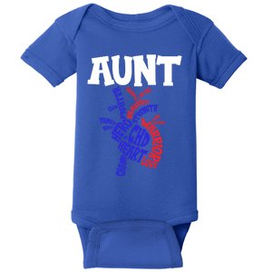 Heart Aunt Congenital Heart Defect Awareness Month Warrior Gift Baby Bodysuit