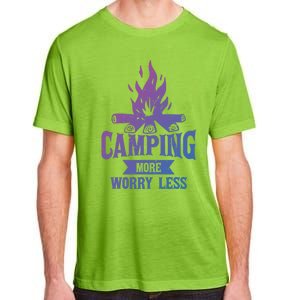 Hiking And Camping More Worry Less Nature Campfire Graphic Great Gift Adult ChromaSoft Performance T-Shirt