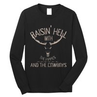 Hippies And Cow Western Cowhide Cow Long Sleeve Shirt