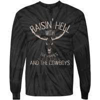 Hippies And Cow Western Cowhide Cow Tie-Dye Long Sleeve Shirt