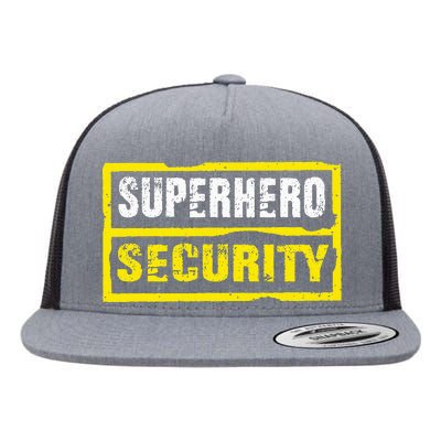 Halloween Adult Costume Superhero Security Dad Mom Flat Bill Trucker Hat