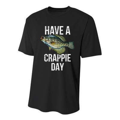 Have A Crappie Day Crappie Fishing Youth Performance Sprint T-Shirt