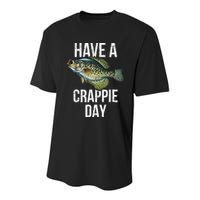 Have A Crappie Day Crappie Fishing Youth Performance Sprint T-Shirt