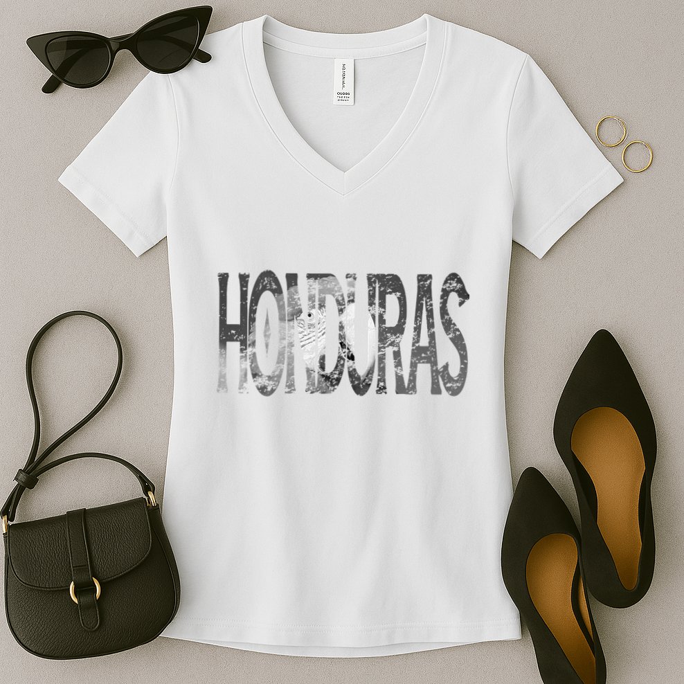 Honduras Art Concept Honduran Landscape HondureñO Women's V-Neck T-Shirt