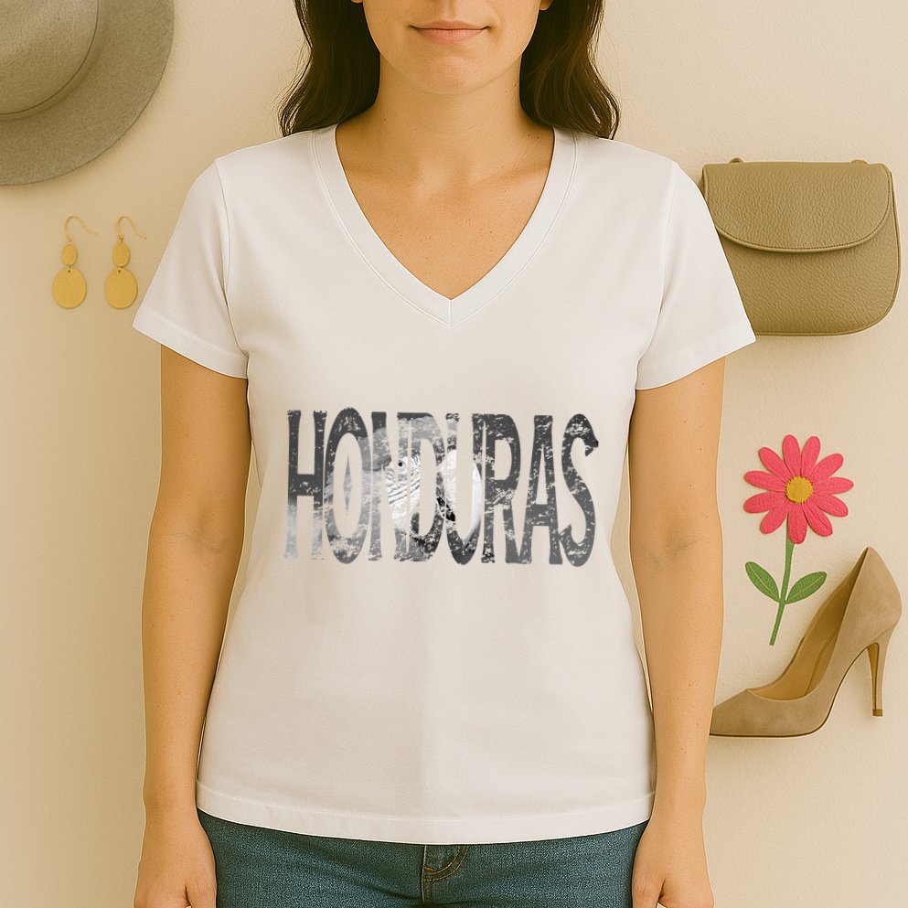 Honduras Art Concept Honduran Landscape HondureñO Women's V-Neck T-Shirt