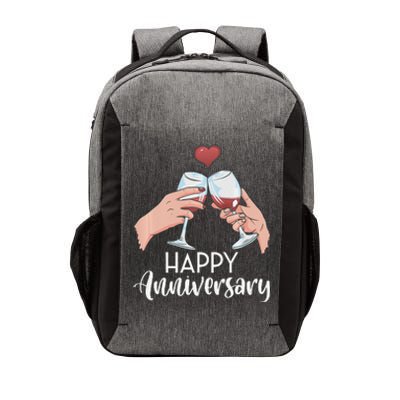 Happy Anniversary Cheers Wine Valentine's Day Love Marriage Premium Vector Backpack