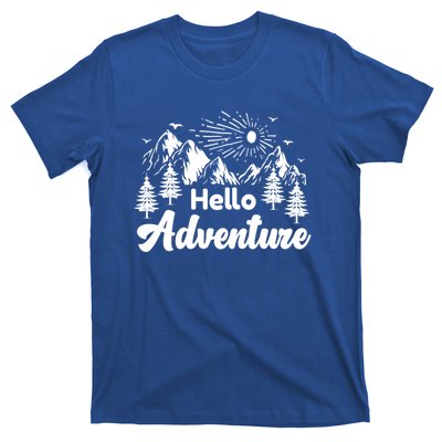 Hello Adventure Camping Hiking Adventures Cool Gift T-Shirt