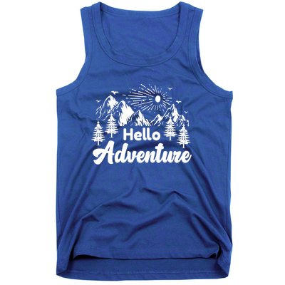 Hello Adventure Camping Hiking Adventures Cool Gift Tank Top