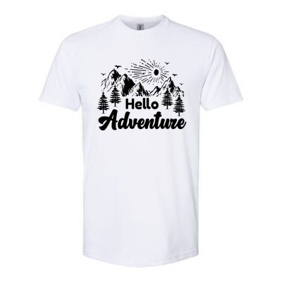 Hello Adventure Camping Hiking Adventures Cool Gift Softstyle CVC T-Shirt