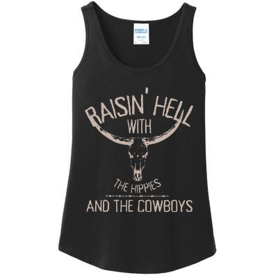 Hippies And Cow Western Cowhide Cow Ladies Essential Tank