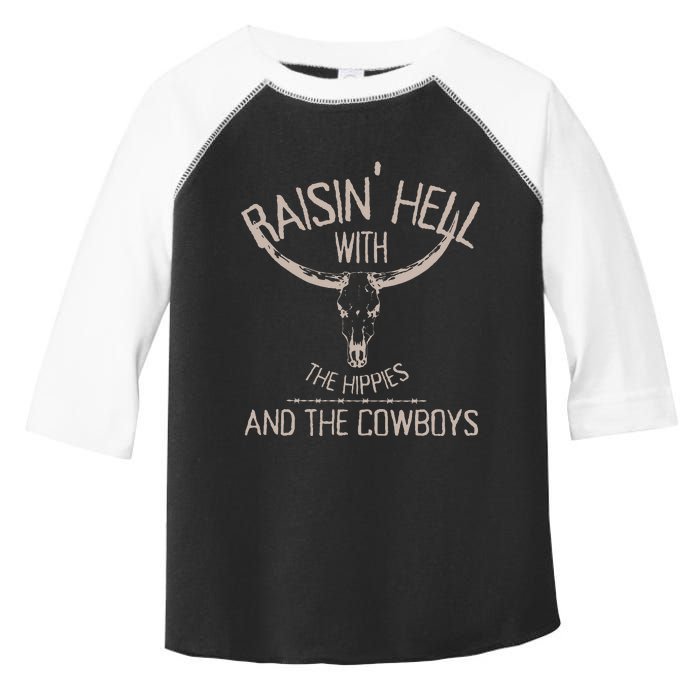 Hippies And Cow Western Cowhide Cow Toddler Fine Jersey T-Shirt