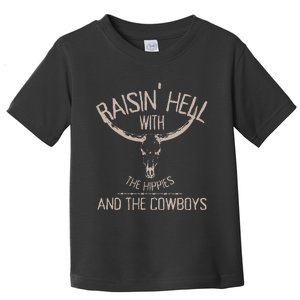 Hippies And Cow Western Cowhide Cow Toddler T-Shirt