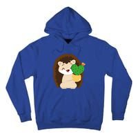 Hedgehog And Cactus Love Heart Cute Valentines Day Gift Tall Hoodie