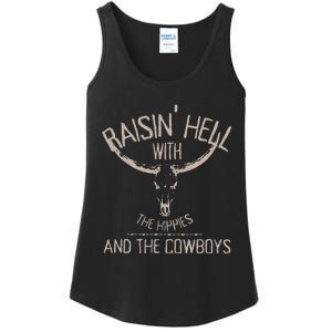 Hippies And Cow Western Cowhide Cow Ladies Essential Tank