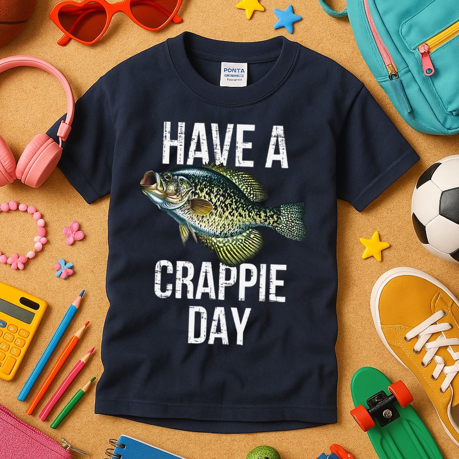 Have A Crappie Day Crappie Fishing Kids T-Shirt