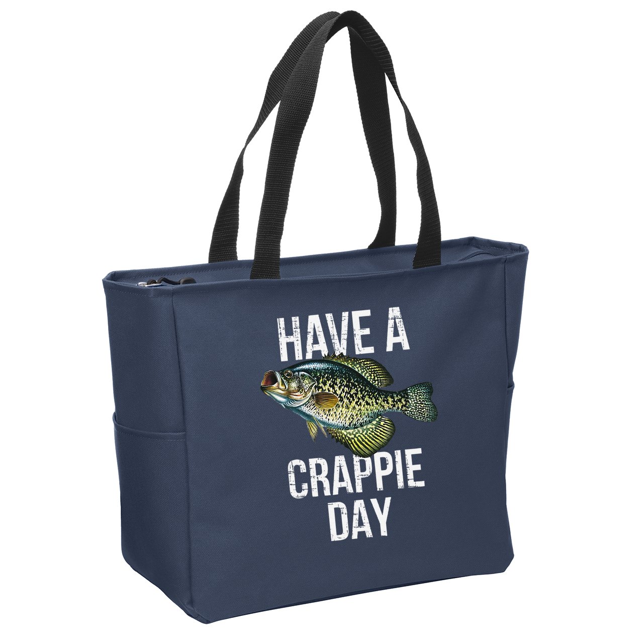 Have A Crappie Day Crappie Fishing Zip Tote Bag