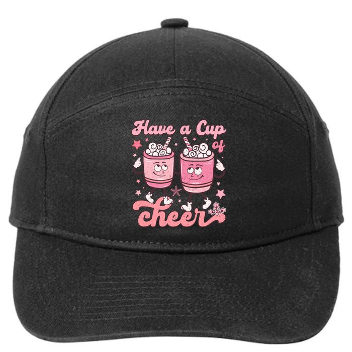 Have A Cup Of Cheer Holiday Graphic 7-Panel Snapback Hat