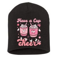 Have A Cup Of Cheer Holiday Graphic Short Acrylic Beanie