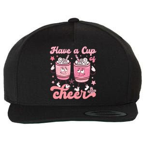 Have A Cup Of Cheer Holiday Graphic Wool Snapback Cap