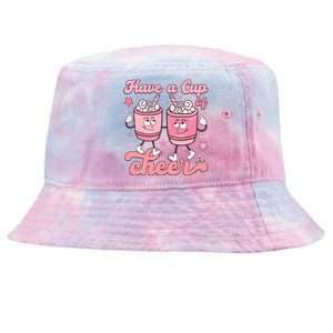 Have A Cup Of Cheer Holiday Graphic Tie-Dyed Bucket Hat