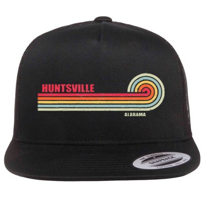 Huntsville Alabama City State Hometown Vintage Flat Bill Trucker Hat